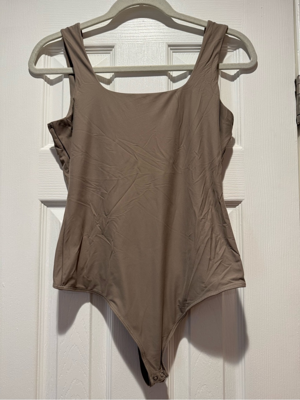 Abercrombie Square Neck Bodysuit - Beige - Medium
